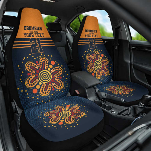Australia Rugby Pacific Custom Car Seat Cover Super Brumby Aboriginal Dot Art