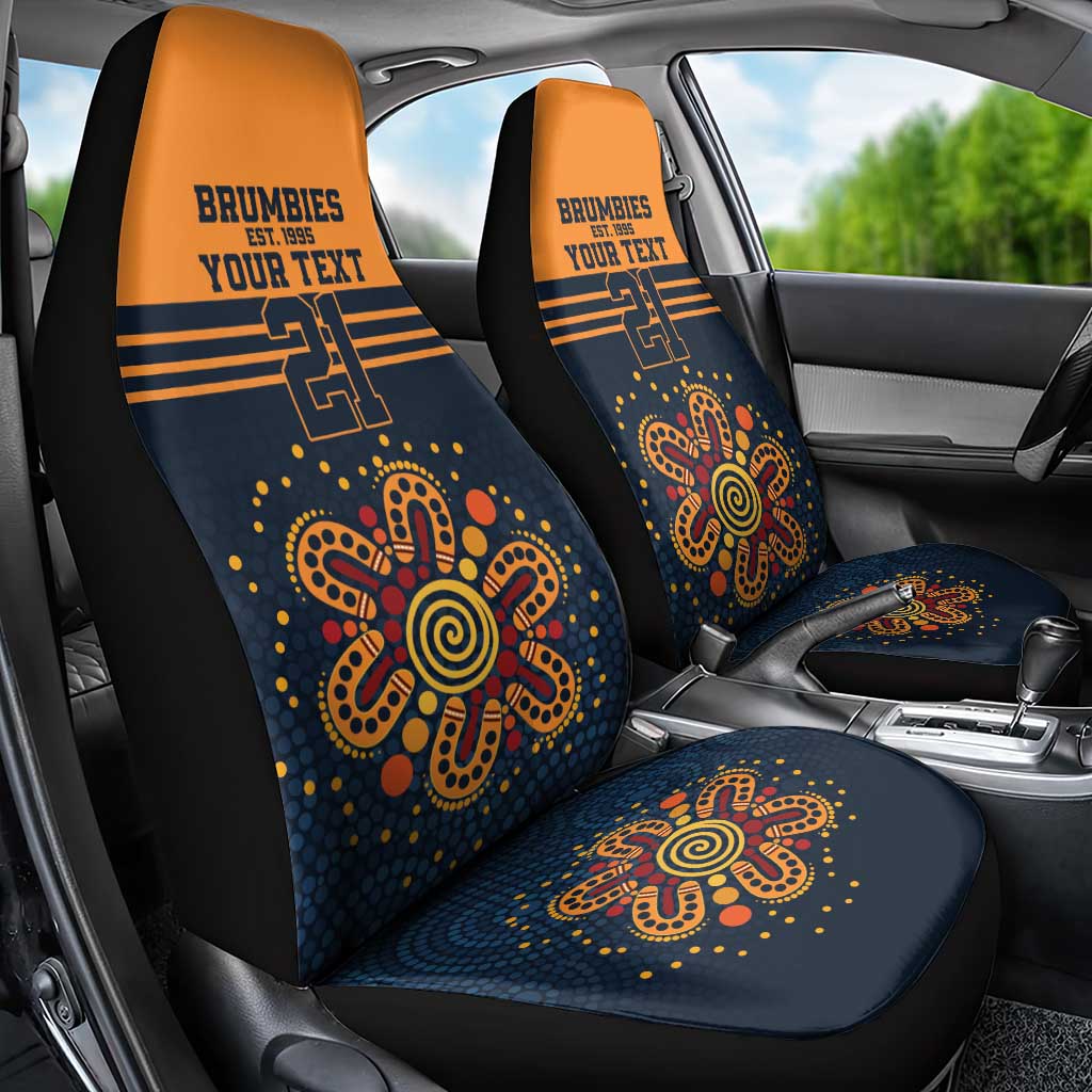 Australia Rugby Pacific Custom Car Seat Cover Super Brumby Aboriginal Dot Art