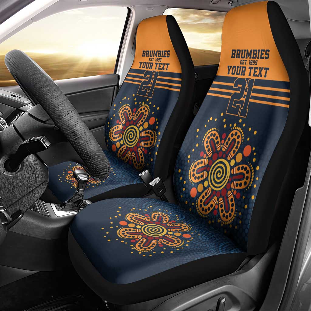 Australia Rugby Pacific Custom Car Seat Cover Super Brumby Aboriginal Dot Art