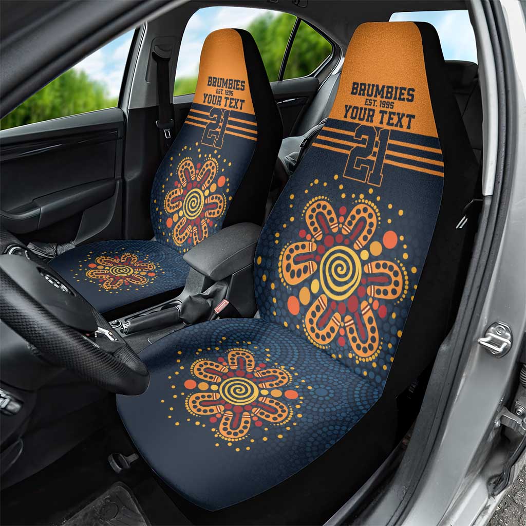 Australia Rugby Pacific Custom Car Seat Cover Super Brumby Aboriginal Dot Art