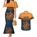 Australia Rugby Pacific Custom Couples Matching Mermaid Dress and Hawaiian Shirt Super Brumby Aboriginal Dot Art