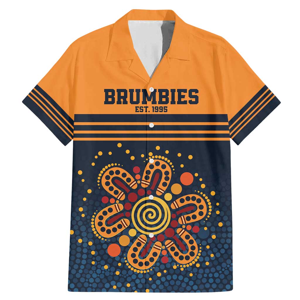 Australia Rugby Pacific Custom Family Matching Mermaid Dress and Hawaiian Shirt Super Brumby Aboriginal Dot Art