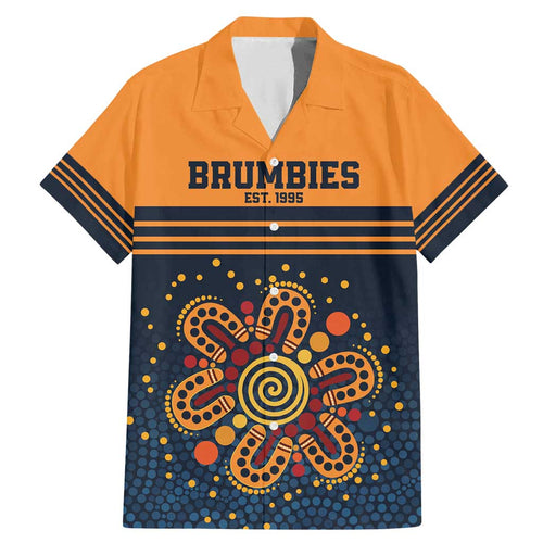 Australia Rugby Pacific Custom Family Matching Mermaid Dress and Hawaiian Shirt Super Brumby Aboriginal Dot Art