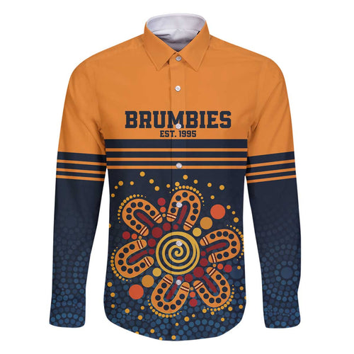 Australia Rugby Pacific Custom Family Matching Off The Shoulder Long Sleeve Dress and Hawaiian Shirt Super Brumby Aboriginal Dot Art