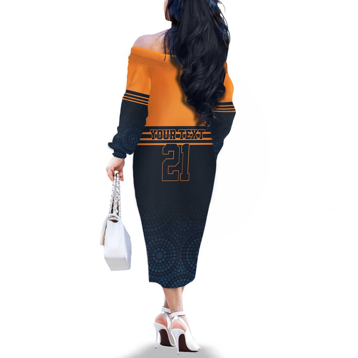 Australia Rugby Pacific Custom Family Matching Off The Shoulder Long Sleeve Dress and Hawaiian Shirt Super Brumby Aboriginal Dot Art