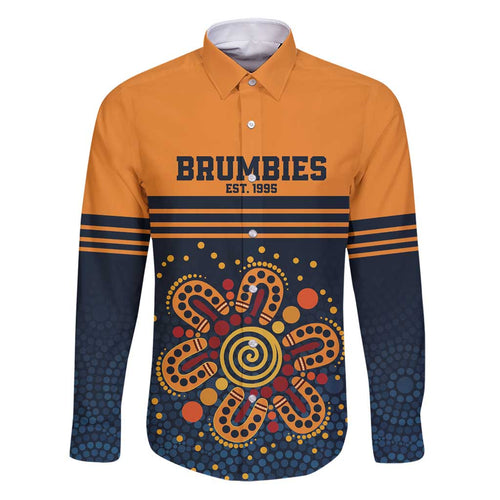 Australia Rugby Pacific Custom Family Matching Puletasi and Hawaiian Shirt Super Brumby Aboriginal Dot Art