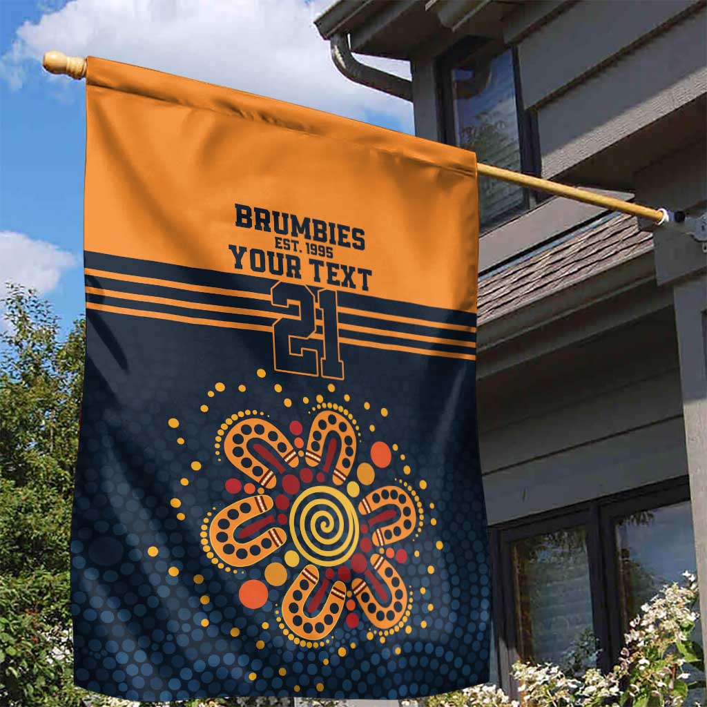 Australia Rugby Pacific Custom Garden Flag Super Brumby Aboriginal Dot Art