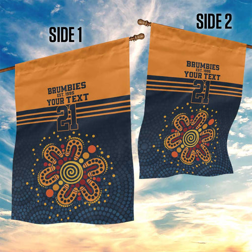 Australia Rugby Pacific Custom Garden Flag Super Brumby Aboriginal Dot Art