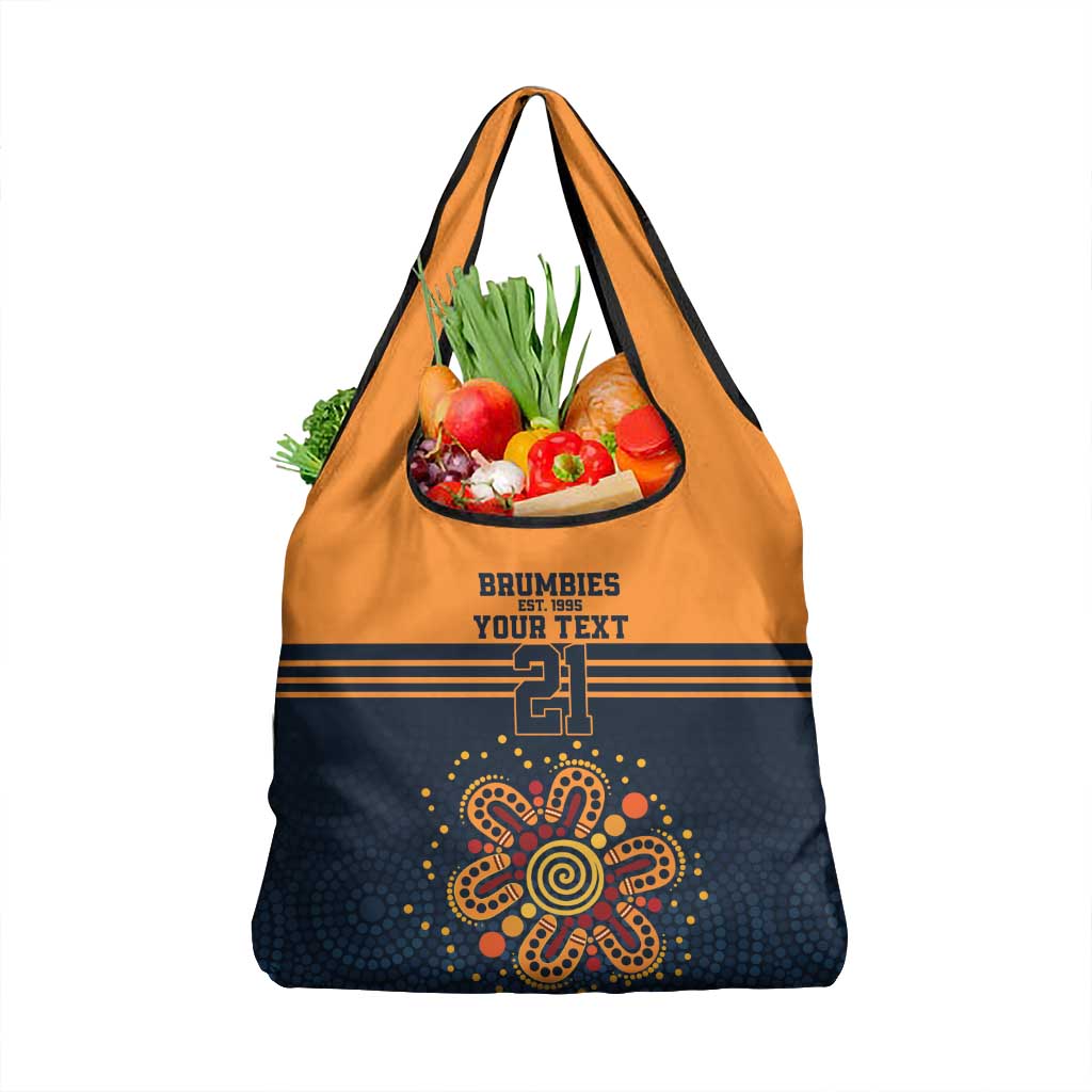 Australia Rugby Pacific Custom Grocery Bag Super Brumby Aboriginal Dot Art