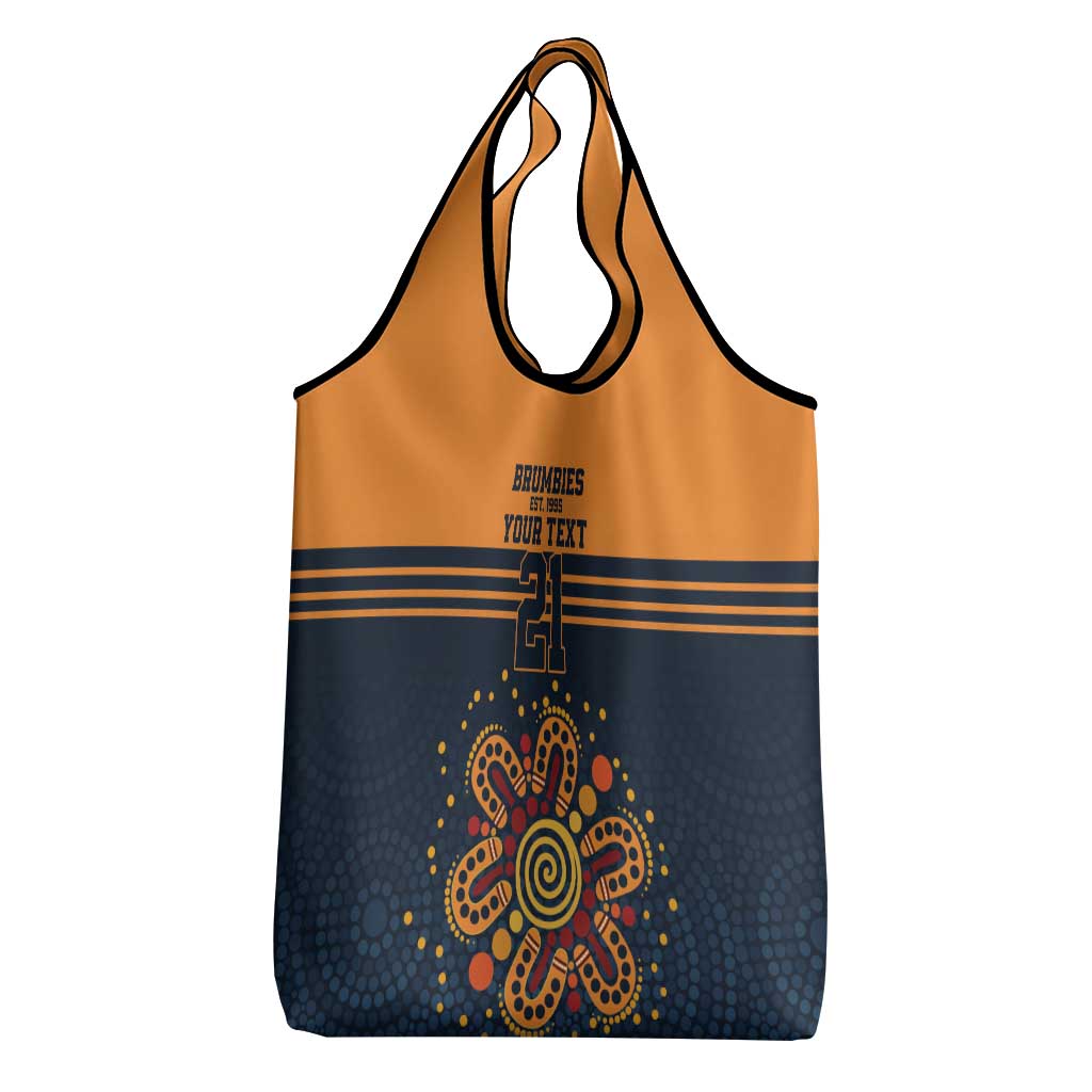 Australia Rugby Pacific Custom Grocery Bag Super Brumby Aboriginal Dot Art