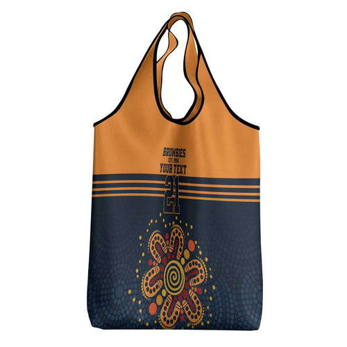 Australia Rugby Pacific Custom Grocery Bag Super Brumby Aboriginal Dot Art