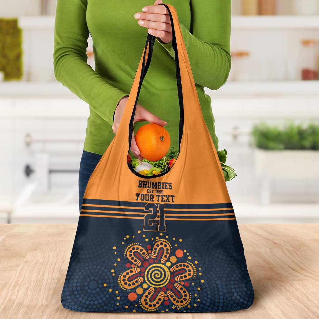 Australia Rugby Pacific Custom Grocery Bag Super Brumby Aboriginal Dot Art