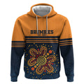 Australia Rugby Pacific Custom Hoodie Super Brumby Aboriginal Dot Art