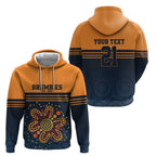 Australia Rugby Pacific Custom Hoodie Super Brumby Aboriginal Dot Art