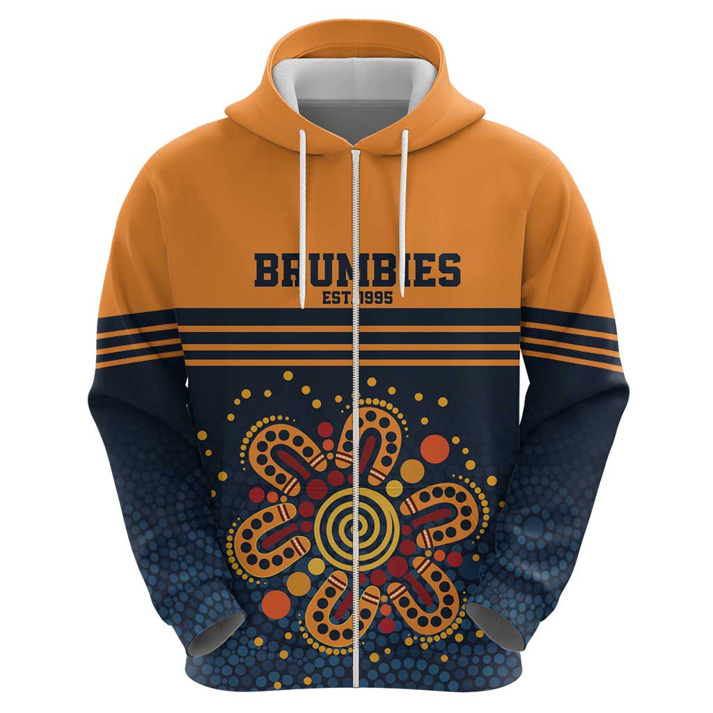 Australia Rugby Pacific Custom Hoodie Super Brumby Aboriginal Dot Art