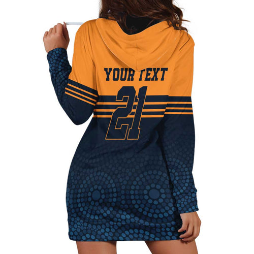 Australia Rugby Pacific Custom Hoodie Dress Super Brumby Aboriginal Dot Art