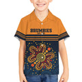 Australia Rugby Pacific Custom Kid Hawaiian Shirt Super Brumby Aboriginal Dot Art