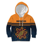 Australia Rugby Pacific Custom Kid Hoodie Super Brumby Aboriginal Dot Art