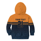 Australia Rugby Pacific Custom Kid Hoodie Super Brumby Aboriginal Dot Art