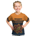 Australia Rugby Pacific Custom Kid T Shirt Super Brumby Aboriginal Dot Art