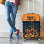 Australia Rugby Pacific Custom Luggage Cover Super Brumby Aboriginal Dot Art