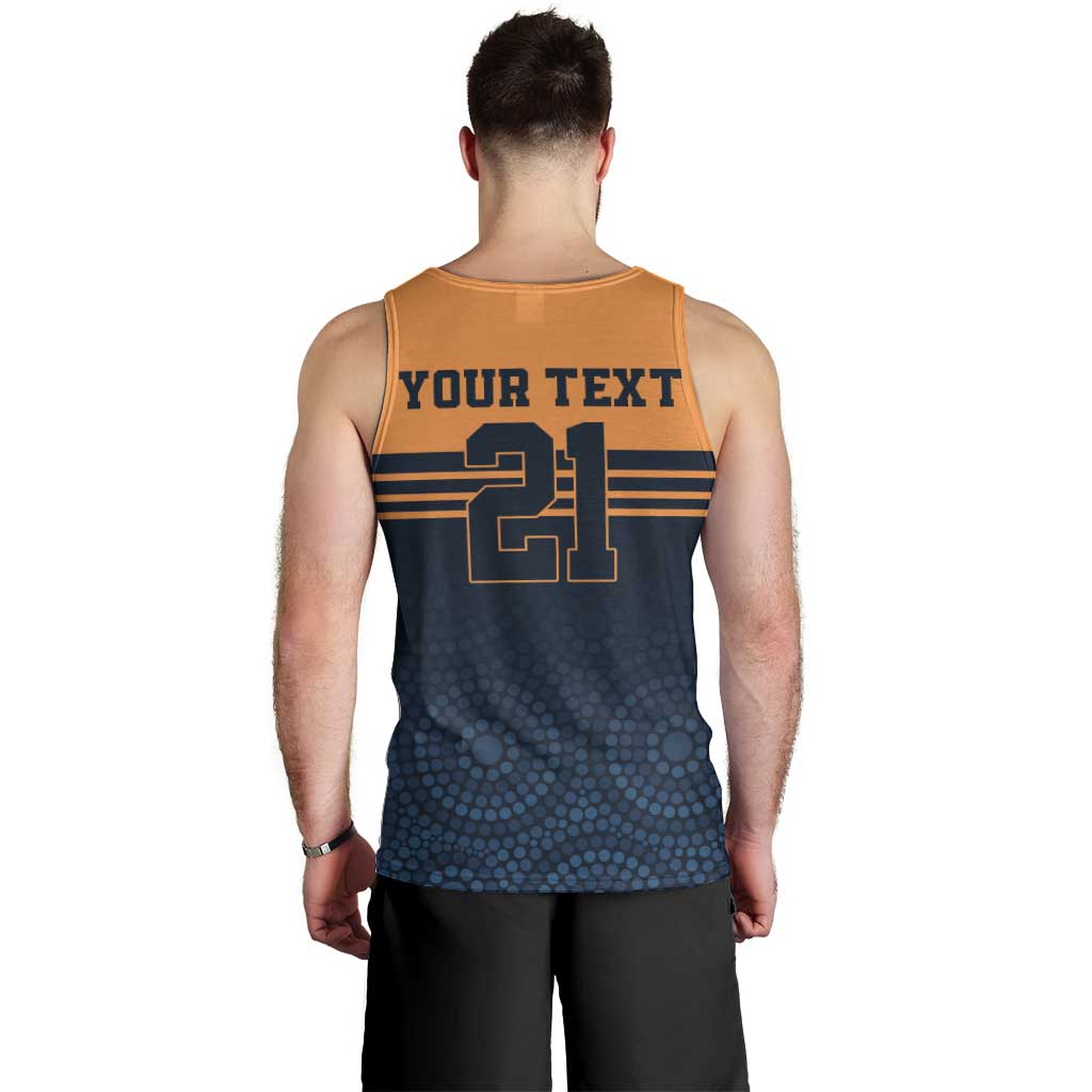Australia Rugby Pacific Custom Men Tank Top Super Brumby Aboriginal Dot Art