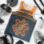 Australia Rugby Pacific Custom Men Tank Top Super Brumby Aboriginal Dot Art