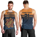 Australia Rugby Pacific Custom Men Tank Top Super Brumby Aboriginal Dot Art