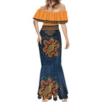 Australia Rugby Pacific Custom Mermaid Dress Super Brumby Aboriginal Dot Art