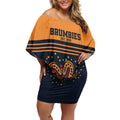Australia Rugby Pacific Custom Off Shoulder Short Dress Super Brumby Aboriginal Dot Art