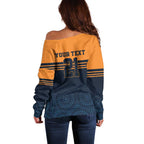 Australia Rugby Pacific Custom Off Shoulder Sweater Super Brumby Aboriginal Dot Art
