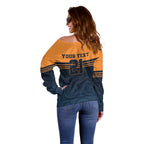 Australia Rugby Pacific Custom Off Shoulder Sweater Super Brumby Aboriginal Dot Art