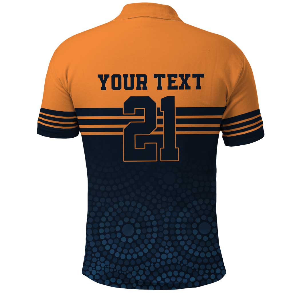 Australia Rugby Pacific Custom Polo Shirt Super Brumby Aboriginal Dot Art