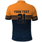 Australia Rugby Pacific Custom Polo Shirt Super Brumby Aboriginal Dot Art