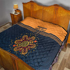 Australia Rugby Pacific Custom Quilt Super Brumby Aboriginal Dot Art