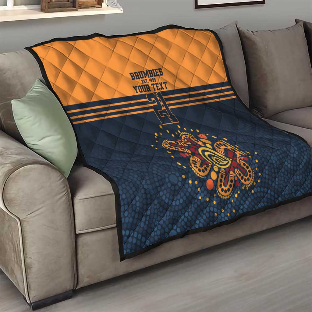Australia Rugby Pacific Custom Quilt Super Brumby Aboriginal Dot Art