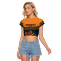 Australia Rugby Pacific Custom Raglan Cropped T Shirt Super Brumby Aboriginal Dot Art