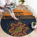 Australia Rugby Pacific Custom Round Carpet Super Brumby Aboriginal Dot Art