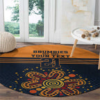 Australia Rugby Pacific Custom Round Carpet Super Brumby Aboriginal Dot Art
