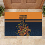 Australia Rugby Pacific Custom Rubber Doormat Super Brumby Aboriginal Dot Art