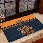 Australia Rugby Pacific Custom Rubber Doormat Super Brumby Aboriginal Dot Art