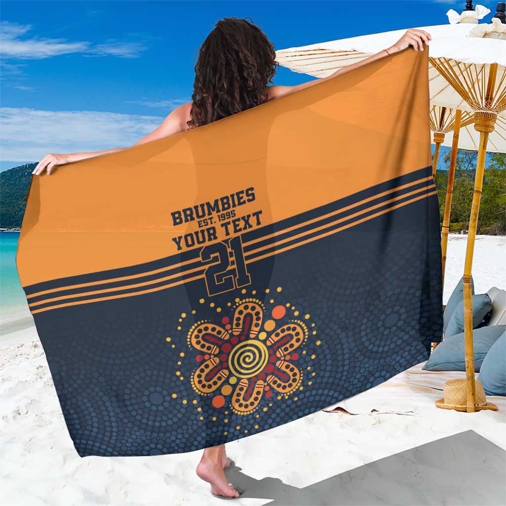 Australia Rugby Pacific Custom Sarong Super Brumby Aboriginal Dot Art