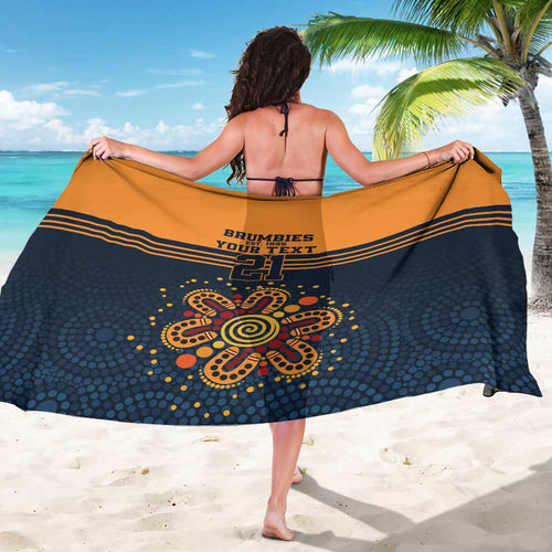 Australia Rugby Pacific Custom Sarong Super Brumby Aboriginal Dot Art