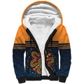 Australia Rugby Pacific Custom Sherpa Hoodie Super Brumby Aboriginal Dot Art