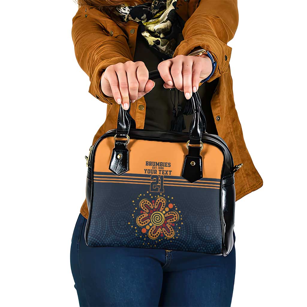 Australia Rugby Pacific Custom Shoulder Handbag Super Brumby Aboriginal Dot Art