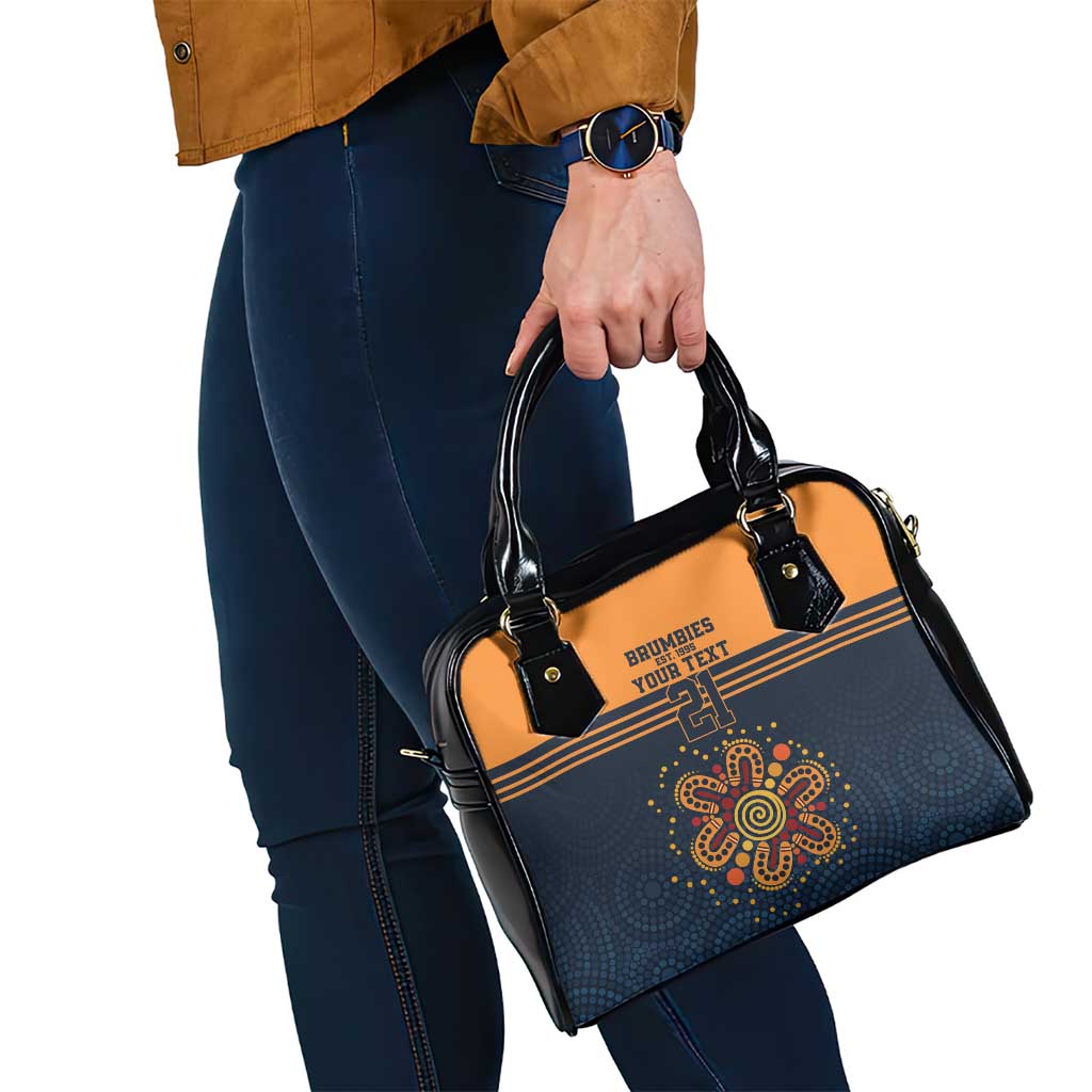 Australia Rugby Pacific Custom Shoulder Handbag Super Brumby Aboriginal Dot Art