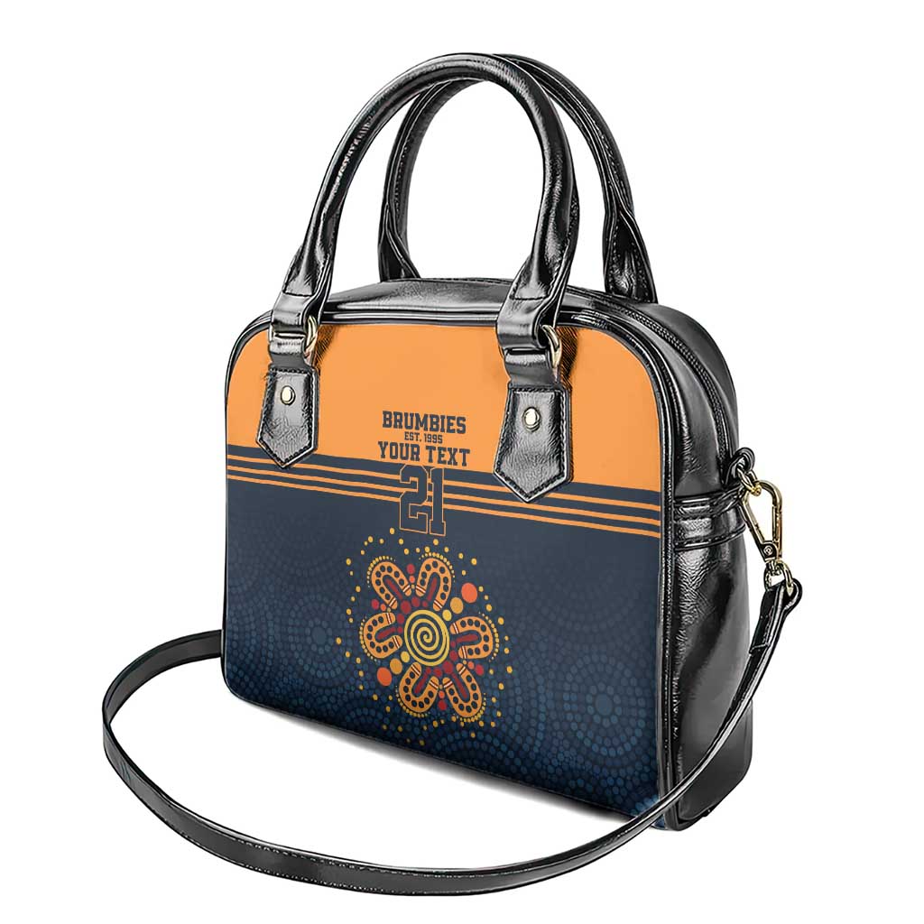 Australia Rugby Pacific Custom Shoulder Handbag Super Brumby Aboriginal Dot Art