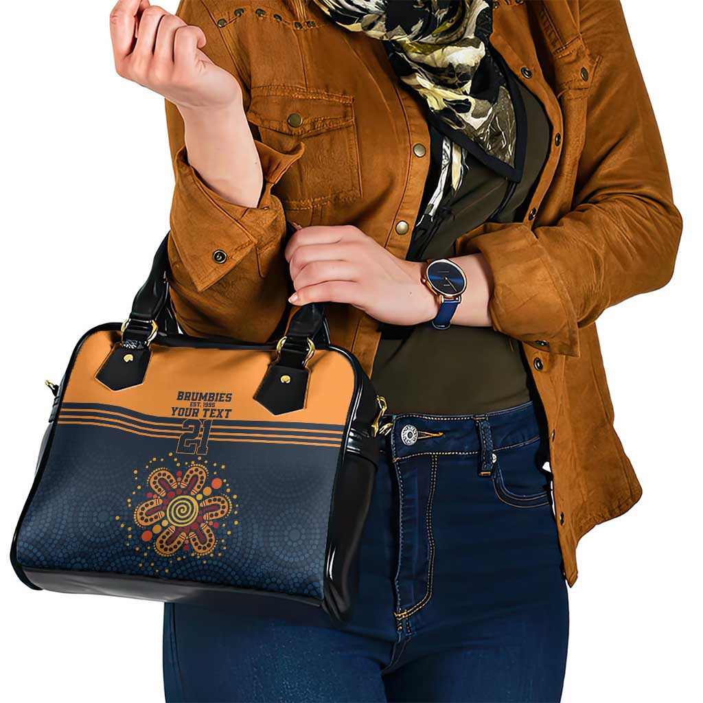 Australia Rugby Pacific Custom Shoulder Handbag Super Brumby Aboriginal Dot Art