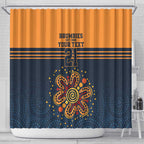 Australia Rugby Pacific Custom Shower Curtain Super Brumby Aboriginal Dot Art