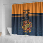 Australia Rugby Pacific Custom Shower Curtain Super Brumby Aboriginal Dot Art